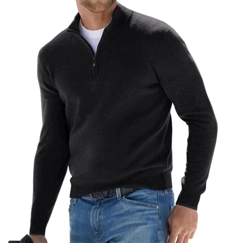 Half-Zip Pullover - Warm Long-sleeved Knitted Sweater for Men-Southern-Taylor