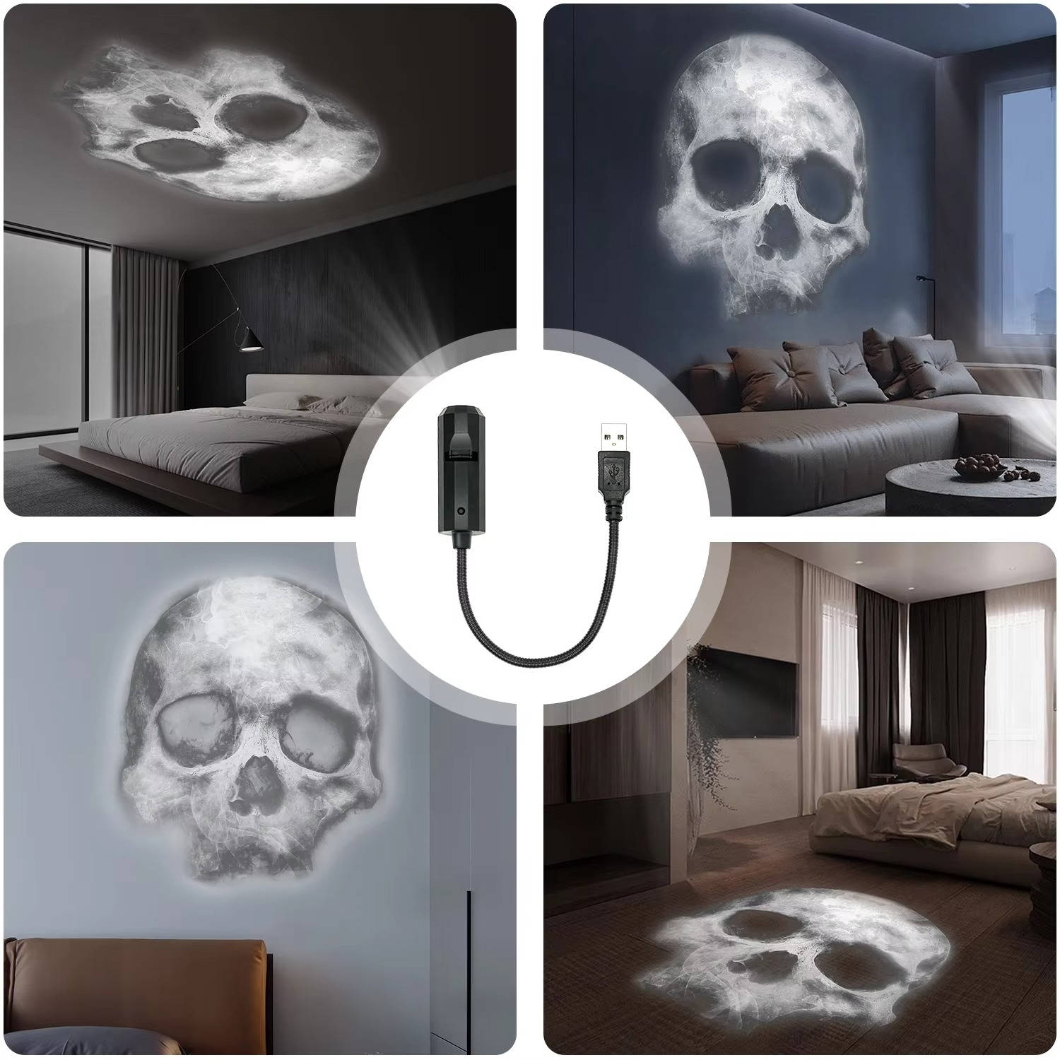 Halloween Projector - Skull Light Image Projector for Halloween