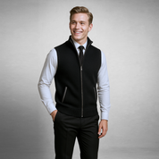 Knitted Vest - Men's Sleeveless Woolen Zip-Up Vest