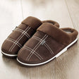 Home Slippers - Men's Slip-On Warm Comfy House Slippers for Winter