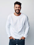 Long Sleeve T-Shirt - Men's Casual Plain Crew Neck Long Sleeve