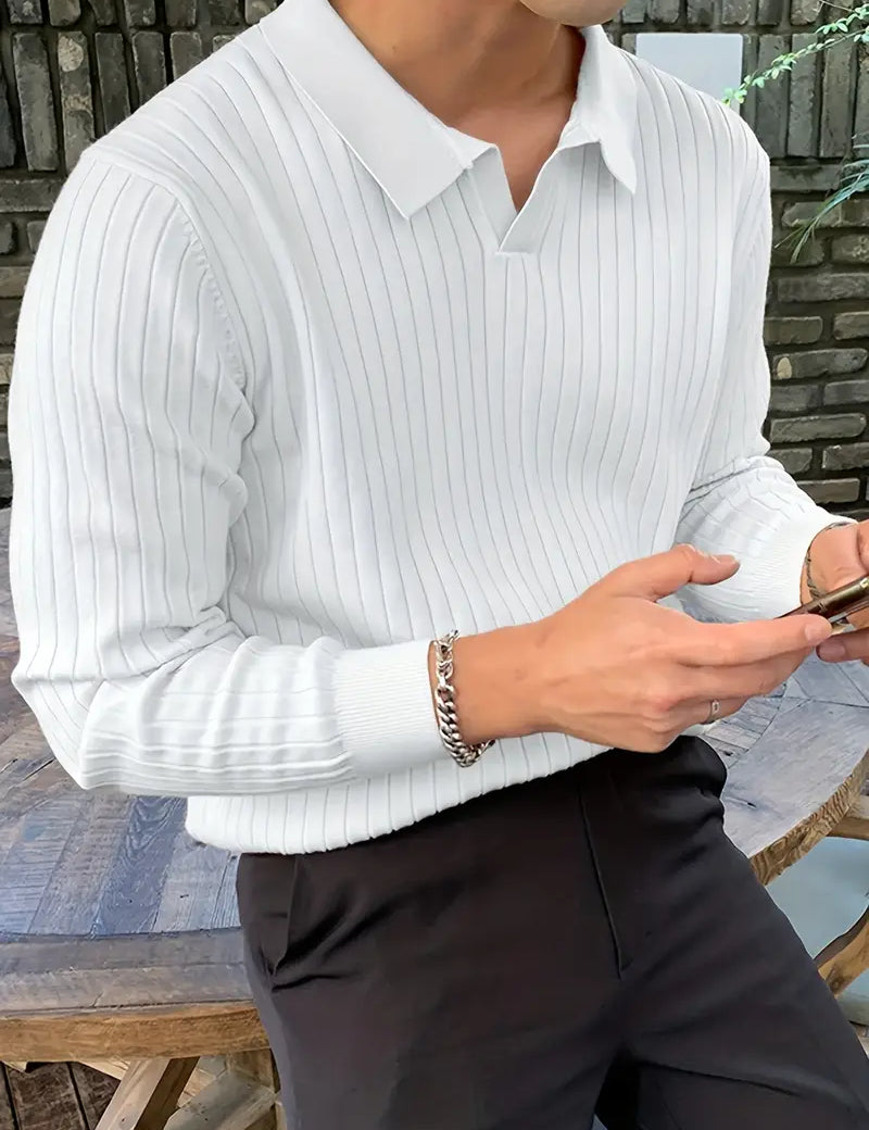 Polo Jumper | Collared | Smart Casual | Knitted Sweater | Men's Clothing