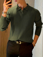Polo Jumper | Collared | Smart Casual | Knitted Sweater | Men's Clothing
