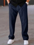 Pleated Trousers | Drawstring | Relaxed Fit | Smart Casual Trousers | Men's Pants