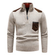 Quarter Zip Jumper - Warm - Long Sleeve - Knitted Sweater - Men's Half Zip Pullover