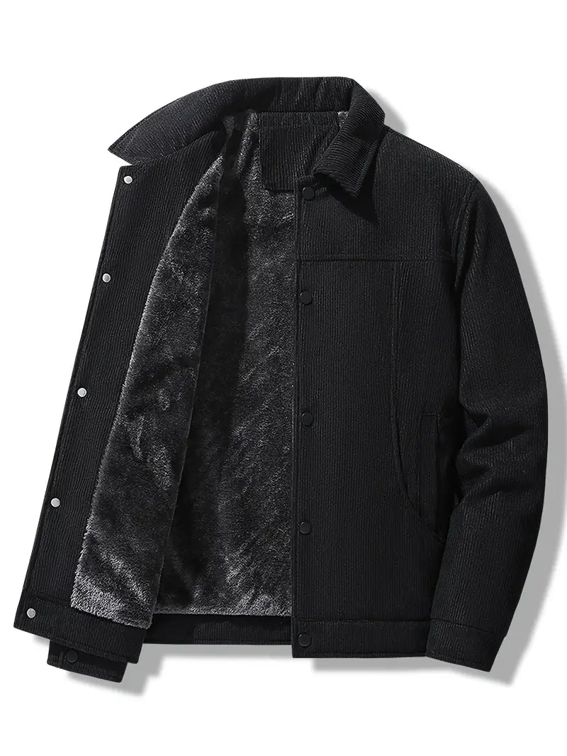Corduroy Jacket - Men's Fleece-Lined Winter Jacket