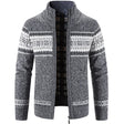 Knitted Cardigan - Zip-Up - Winter - Knit Cardigan Sweater - Men's Cardigan