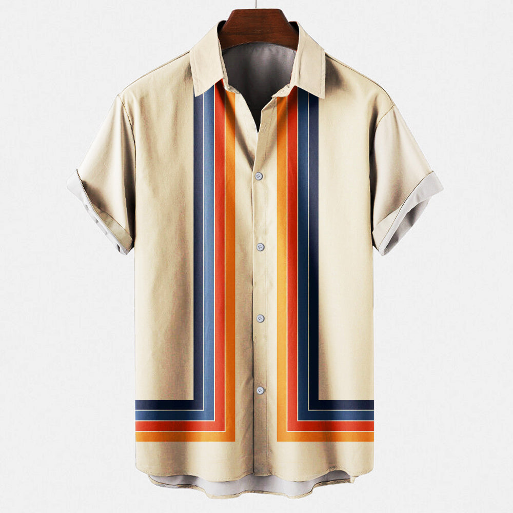 Retro Shirt | Collared | Buttoned Up | Short Sleeve Shirt | Summer Shirt for Men