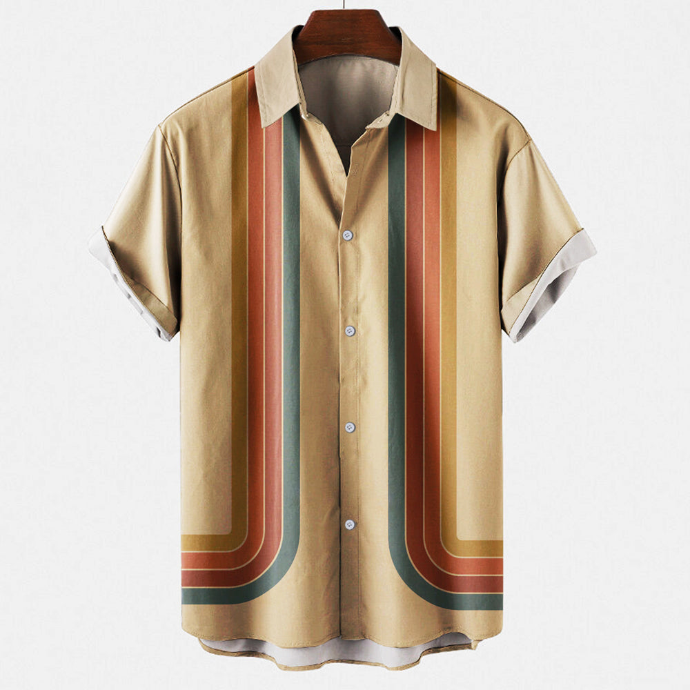 Retro Shirt | Collared | Buttoned Up | Short Sleeve Shirt | Summer Shirt for Men