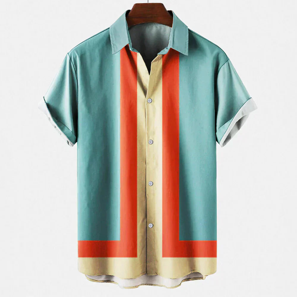 Retro Shirt | Collared | Buttoned Up | Short Sleeve Shirt | Summer Shirt for Men