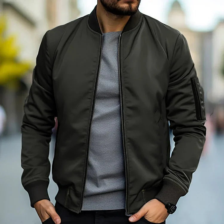 Bomber Jacket - Men's Casual Zip-Up Jacket
