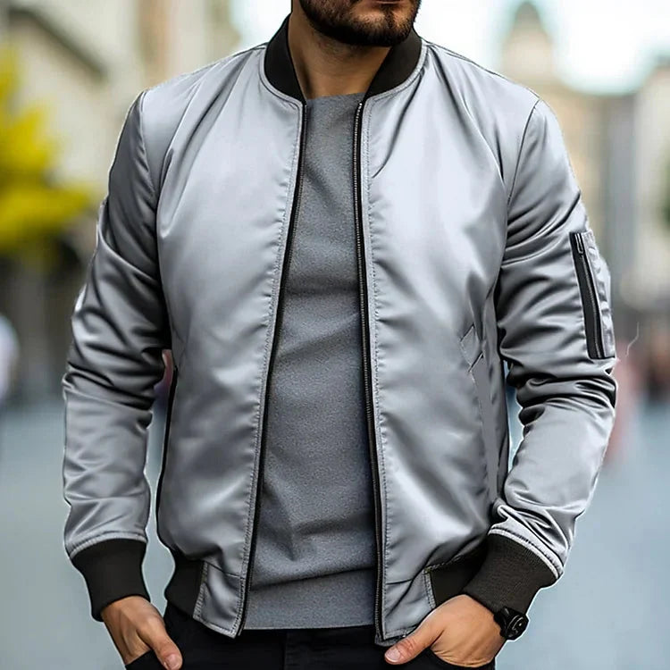Bomber Jacket - Men's Casual Zip-Up Jacket