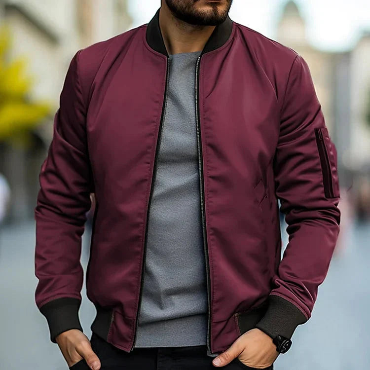 Bomber Jacket - Men's Casual Zip-Up Jacket