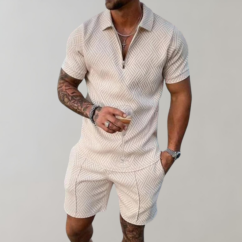 Shorts and Shirt Set | Short Sleeve | Polo Shirt | Two-Piece Set | Men's Summer Clothes