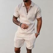 Shorts and Shirt Set | Short Sleeve | Polo Shirt | Two-Piece Set | Men's Summer Clothes