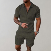 Shorts and Shirt Set | Short Sleeve | Polo Shirt | Two-Piece Set | Men's Summer Clothes