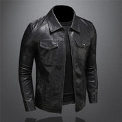 Leather Jacket - Black - Vegan Leather - Leatherette Jacket - Men's Jacket