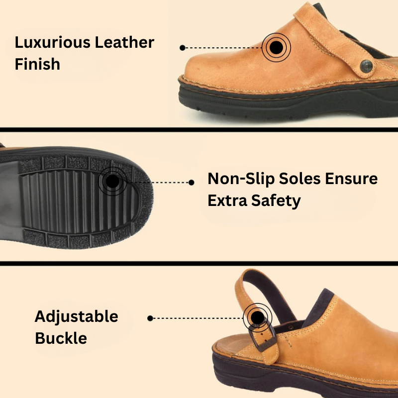 Clogs - Men's Orthopedic Platform Slip-On Mule Shoes