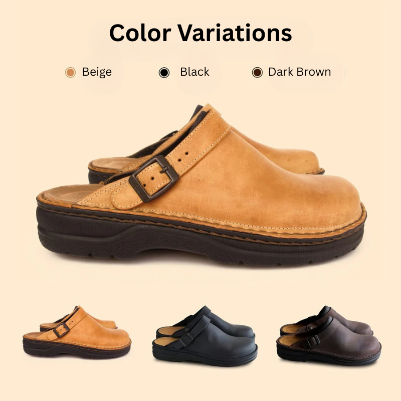 Clogs - Men's Orthopedic Platform Slip-On Mule Shoes