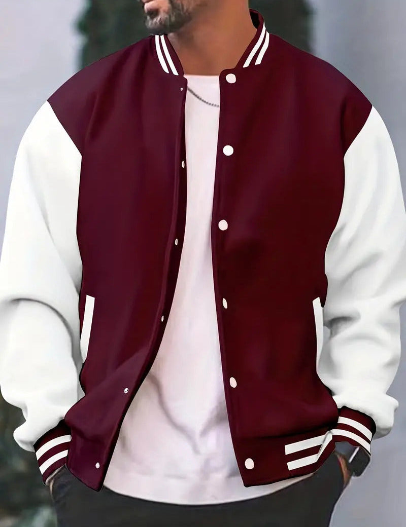 Bomber Jacket - Button-Up - Summer - Baseball Jacket - Men's Jacket