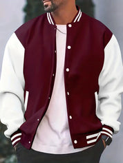 Bomber Jacket - Button-Up - Summer - Baseball Jacket - Men's Jacket