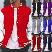 Bomber Jacket - Button-Up - Summer - Baseball Jacket - Men's Jacket