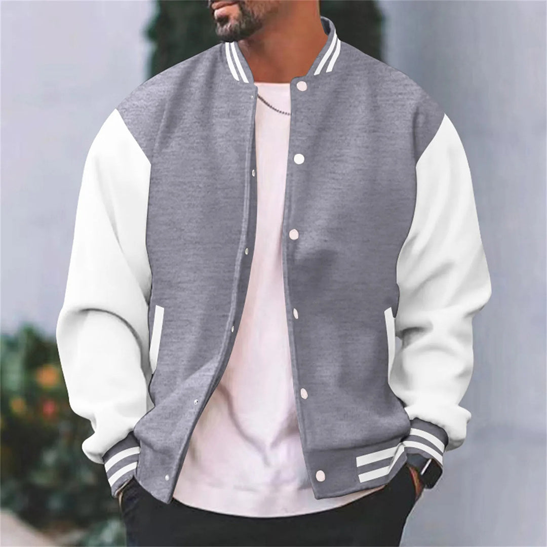 Bomber Jacket - Button-Up - Summer - Baseball Jacket - Men's Jacket