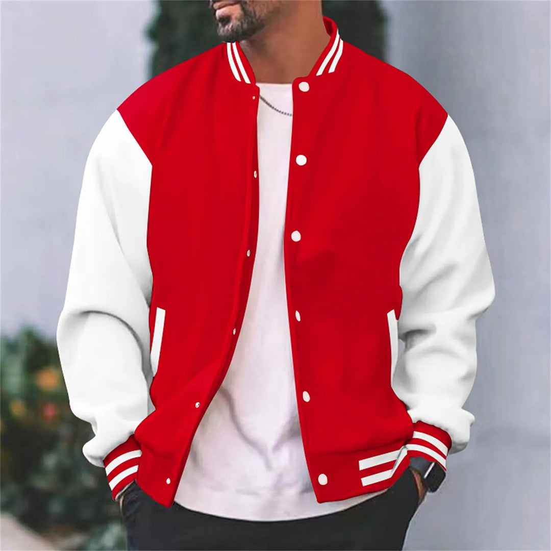 Bomber Jacket - Button-Up - Summer - Baseball Jacket - Men's Jacket