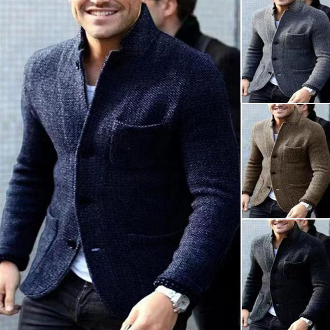 Tweed Jacket - Single Breasted - Pockets - Blazer Jacket - Men's Jacket