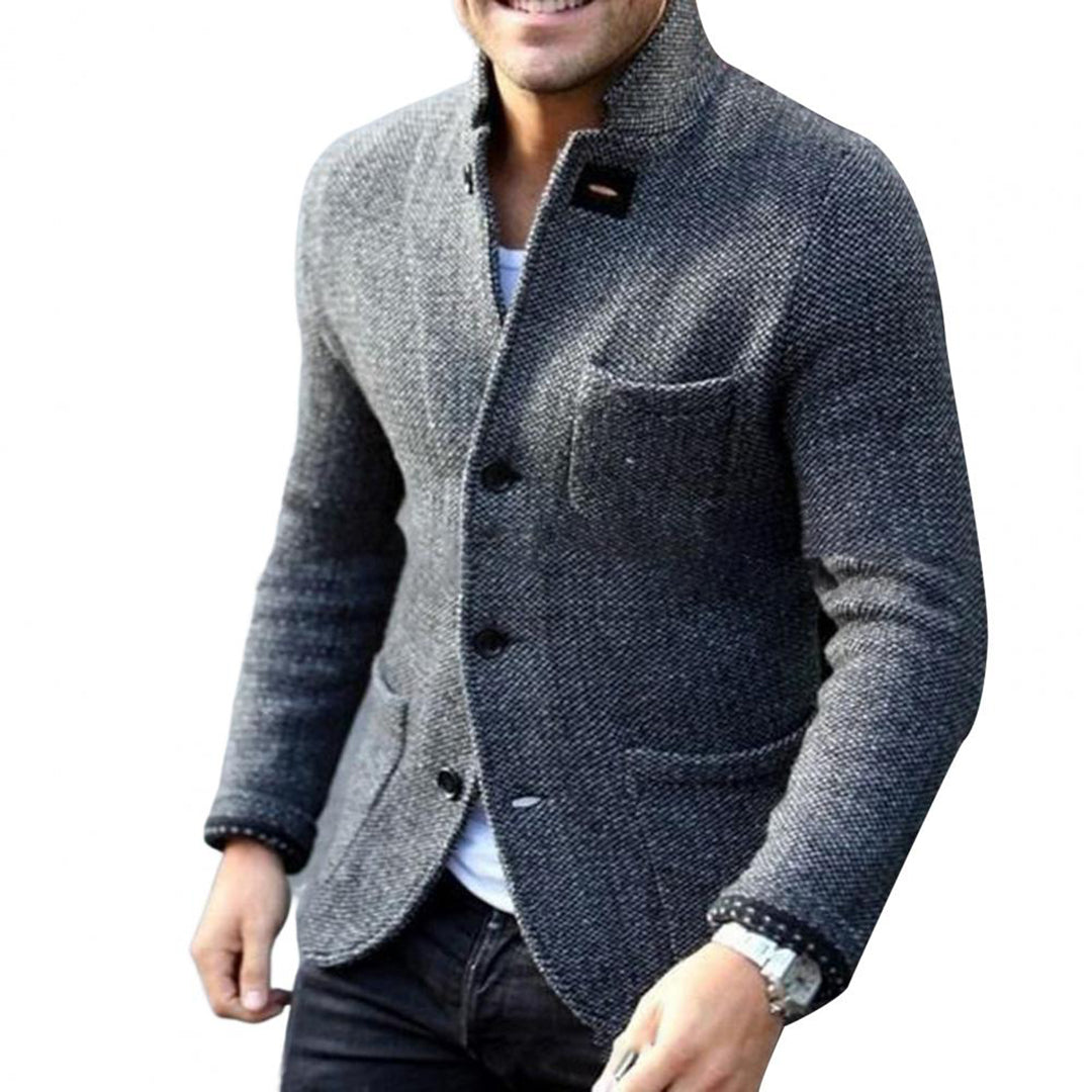 Tweed Jacket - Single Breasted - Pockets - Blazer Jacket - Men's Jacket