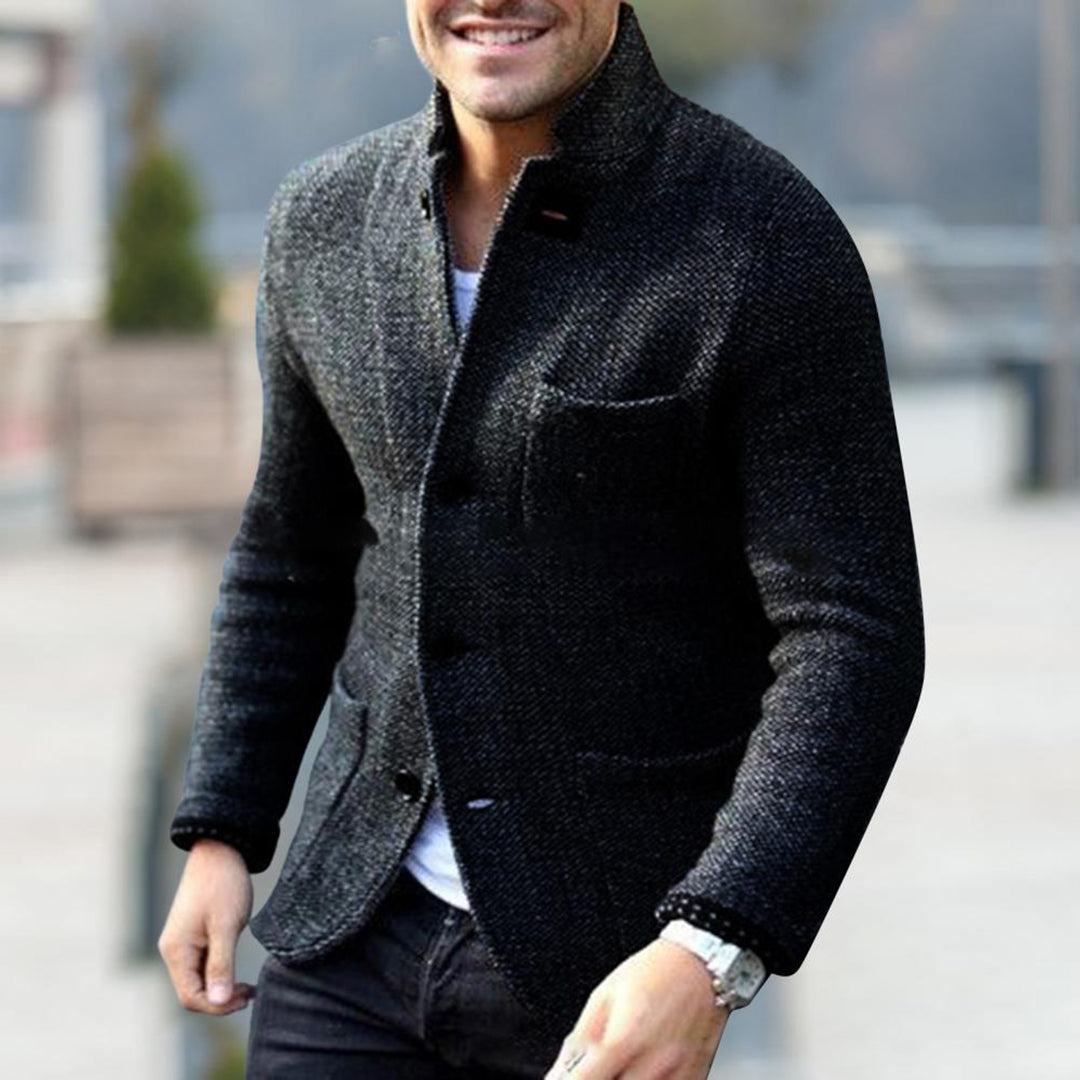 Tweed Jacket - Single Breasted - Pockets - Blazer Jacket - Men's Jacket