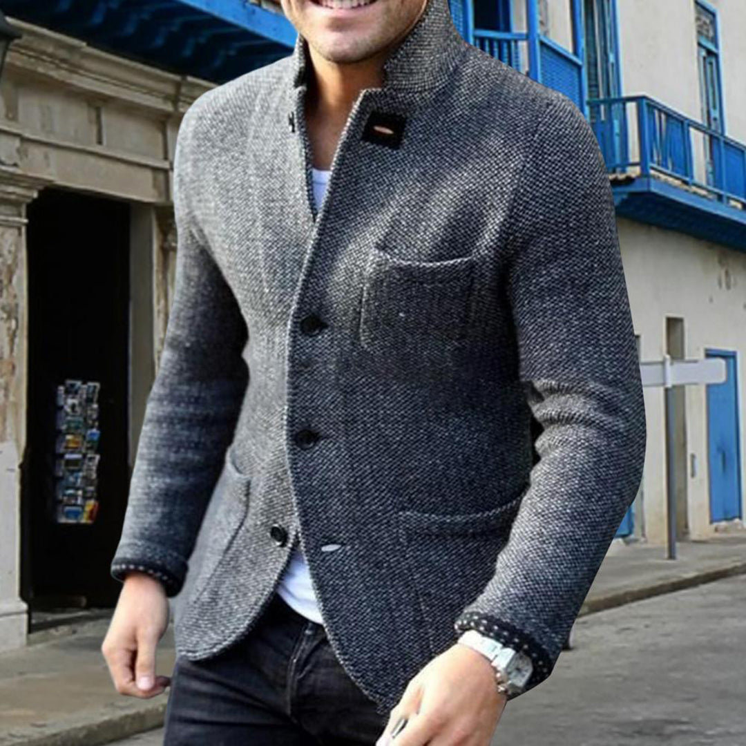 Tweed Jacket - Single Breasted - Pockets - Blazer Jacket - Men's Jacket