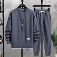 Two-Piece Set - Men's Co Ord Loose Fit Leisure Jogger Sweatshirt Set