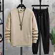 Two-Piece Set - Men's Co Ord Loose Fit Leisure Jogger Sweatshirt Set
