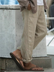 Linen Pants - Men's Lightweight Straight Leg Summer Pants