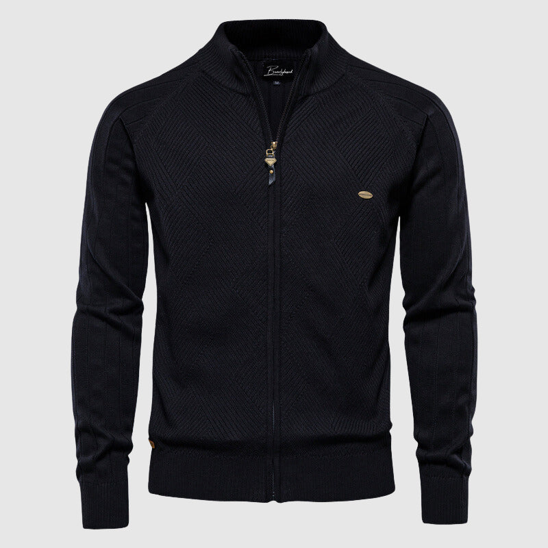 Zip-Up Sweater | Full Zip | Knitted | Zipper Cardigan | Men's Cardigan
