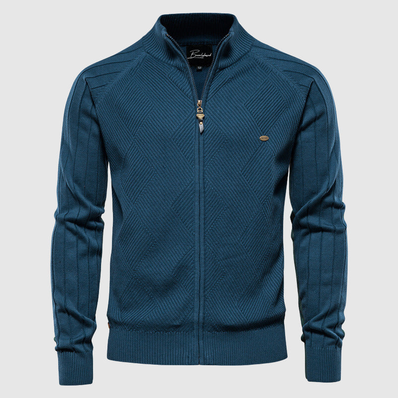 Zip-Up Sweater | Full Zip | Knitted | Zipper Cardigan | Men's Cardigan