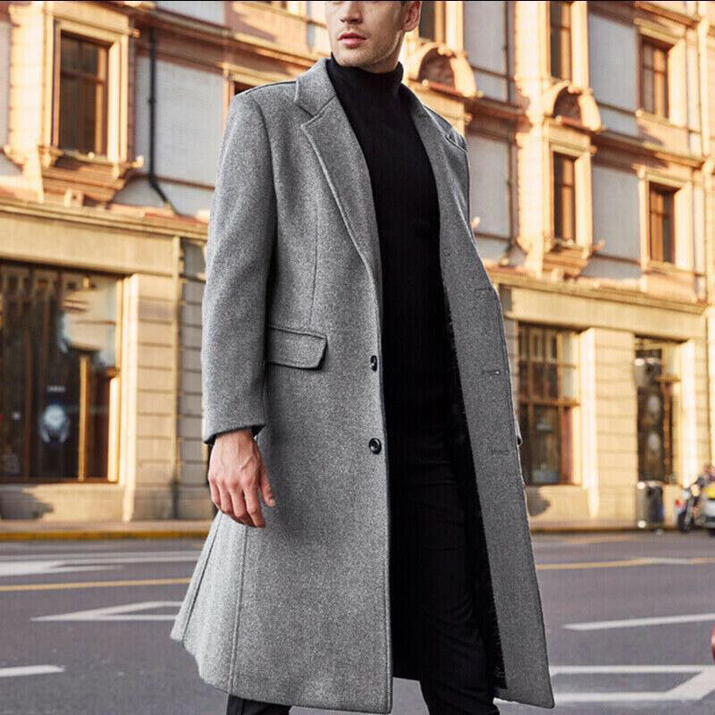 Jonah coat | Classic long wool coat for men for fall and winter-Southern-Taylor