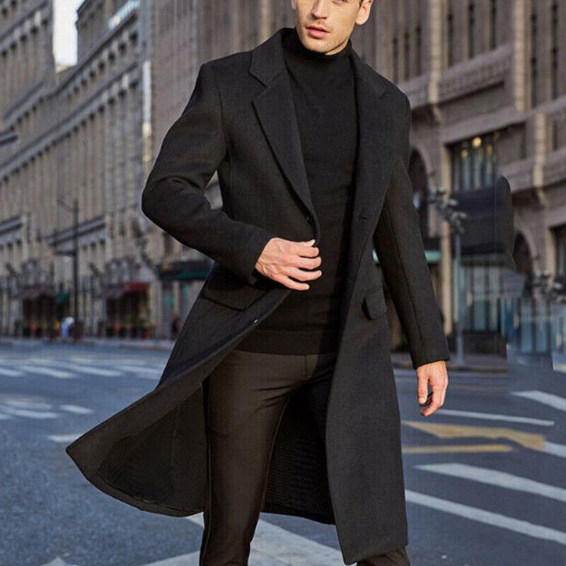 Jonah coat | Classic long wool coat for men for fall and winter-Southern-Taylor