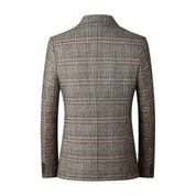 Men's Blazer - Single Breasted - Pockets - Checkered Blazer - Suit Jacket