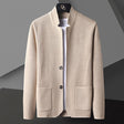 Cardigan Jacket - Men's Button-Up Summer Cardigan with Pockets