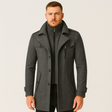 Winter Jacket - Short - Zip-Up - Wool Coat - Men's Winter Coat