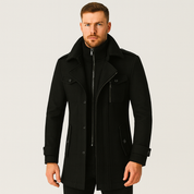 Winter Jacket - Short - Zip-Up - Wool Coat - Men's Winter Coat