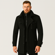 Winter Jacket - Short - Zip-Up - Wool Coat - Men's Winter Coat