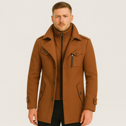 Winter Jacket - Short - Zip-Up - Wool Coat - Men's Winter Coat