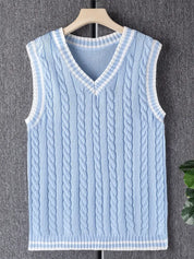 Knitted Vest | Cable Knit | Pullover | Sweater Vest | Men's Vest