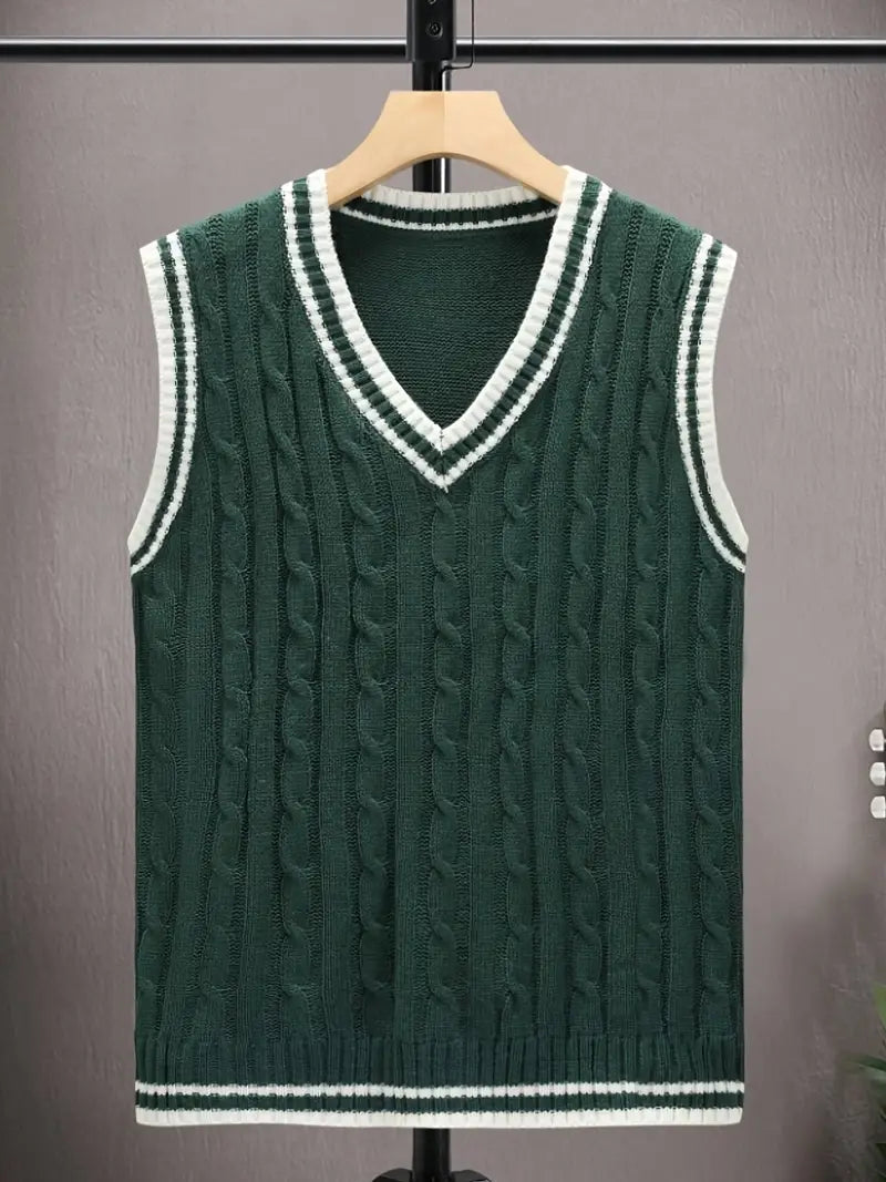 Knitted Vest | Cable Knit | Pullover | Sweater Vest | Men's Vest