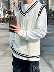 Knitted Vest | Cable Knit | Pullover | Sweater Vest | Men's Vest