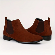 Chelsea Boots - Suede - Slip-On - Ankle Boots - Men's Boots