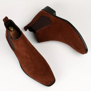 Chelsea Boots - Suede - Slip-On - Ankle Boots - Men's Boots